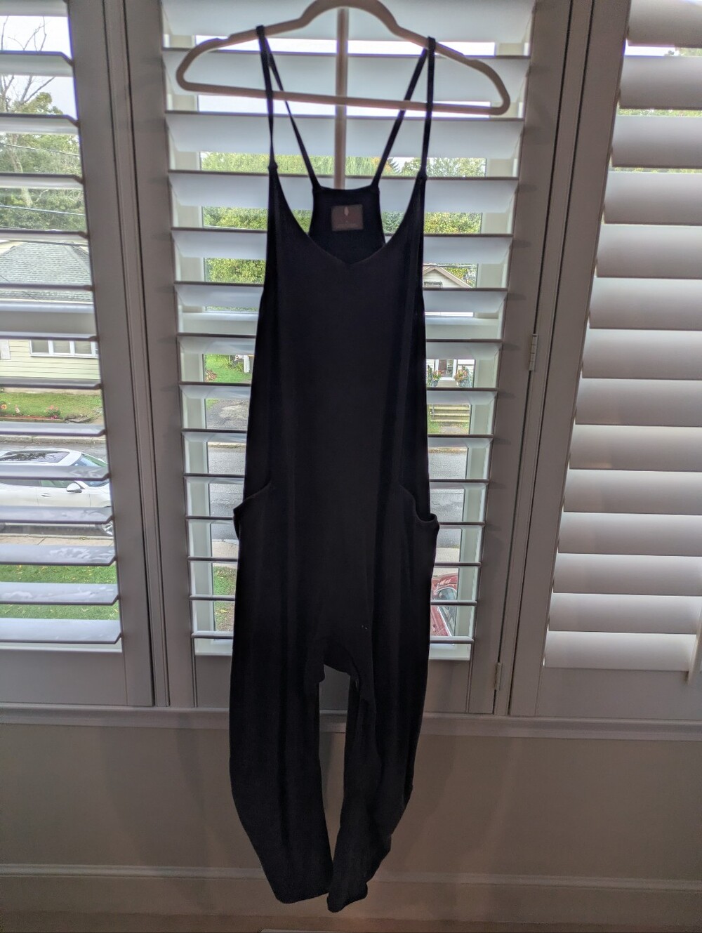 Free People Hot Shot Onesie Washed Black